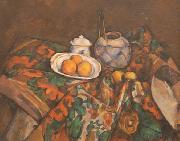 Paul Cezanne Still Life with Ginger Jar, Sugar Bowl, and Oranges oil